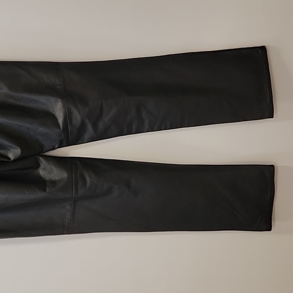 Jones New York high waist black 100% leather pants - Picture 6 of 10